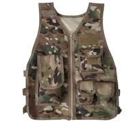 Army Costume for Boys, 600D Camouflage Breathable Kids Vest with Packages and Adjustable Panels, Boys Vest for Games or Training, Large Swat Costume for Kids