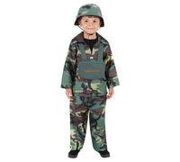 Army Costume Smiffys Green 4-6 Years
