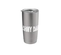 Army Dad Military Style Typography Graphic Design Stainless Steel Insulated Tumbler