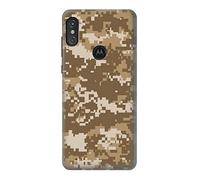 Army Desert Tan Coyote Camo Camouflage Case Cover For Motorola One Power, Moto P30 Note