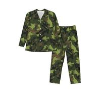 Army Digital Camouflage Men'S Pajama Set, Cozy Long Sleeve For Men S-Xxl For Daily Wear At Home, Weekend Getaways, Black, M