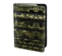 Army Digital Camouflage print Leather Card Case Travel Accessories Passport Holder Cover Wallet for Women Men, Black, One Size