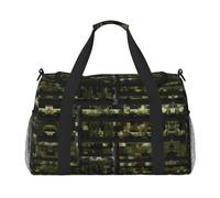 Army Digital Camouflage print Overnight Bags for Women and Men Shoulder Bag Carry On Bag for Traveling Travel Essentials, Black, One Size