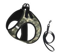 Army Digital Camouflage Print Pet Supplies Adjustable Step-In Flex Breathable Mesh Dog Harness For Small Medium Dogs, S-L