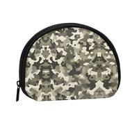 Army Digital Camouflage Print Portable Mini Storage Bag Shell Shaped Wallet Small Coin Wallet Shell Storage Bag