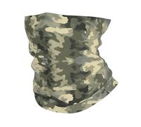 Army Digital Camouflage Print Windproof Neck Gaiter, Warmer Scarf Breathable Half-Face Mask Ski Mask Unisex For Outdoor