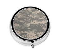 Army Digital Camouflage This Small, Round, Three-Compartment Travel Pill Box is Perfect for Storing Daily medications, Vitamins, and on-The-go.