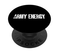 Army Energy Military Style Mindset Typography Graphic PopSockets Adhesive PopGrip