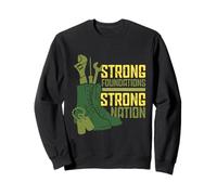 Army Engineer Strong Fundation Strong Nation Sweatshirt