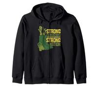 Army Engineer Strong Fundation Strong Nation Zip Hoodie