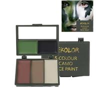 Army Face Paint, Camouflage Makeup with Mirror, 5 Colors Face Paint for Training, Paintball, Outdoor Activities, Theater Performances