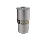 Army First Sergeant (1SG) Retired Camo Stainless Steel Insulated Tumbler