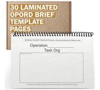 Army Flashcards: Laminated OPORD Brief Shell | Platoon Battle Book | Operations Order Mission Brief Template