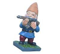 Army GNOME Figurine - Resin Elf Statue - Patio Yard Elf Gnome | Funny Army Fairy GNOME Lawn Decor Outdoor Military GNOME Decorative Miniature