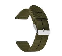 (army green, 20mm) Nylon Canvas Watch Strap For Men Quick Release Straps 18-24 Mm