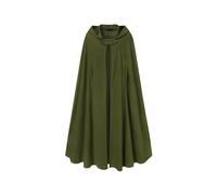 (army green, 4XL) Women Stylish Long Cape Cloak Hooded Wool Blend Cloak Coat Autumn Hoodies Poncho Warm Cosplay Jackets Outwear Windbreaker
