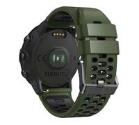 (Army Green Black) For Suunto 7 / 9 / 9 Baro Dual-color Silicone Watch Band 24mm Multi-hole Design Quick Release Wristband Strap