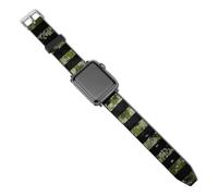 Army Green Camouflage Flag Watch Band Leather Watch Strap for Men Women | Quick Release Watch Straps,Watch Bands Compatible with Iwatch