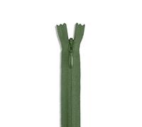 Army Green Heavy Duty Nylon Zipper - 24" Invisible Zipper, Non-Separating, 2 mm Tooth, Ideal for Crafts & Sewing