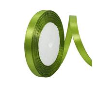Army Green Ribbon 10mm for Gift Wrapping 22M, Double Sided Green Satin Ribbon 10mm Thick Fabric Ribbon for Crafting Cake Ribbon,Hair Bow Ribbon,Balloon,Christmas Decoration,Wedding Car Ribbon