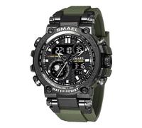 (army green, With Package) Smael Men Watch Digital Waterproof Clock Men Army Military Watches Led Men's Wrist Watch 1803 Sport Watch Relogio Masculino