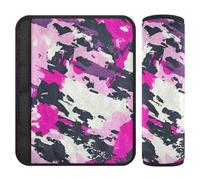 Army Hot Pink Camouflage 2 Pack car Trip Essentials Release Stress to Your Neck and Shoulders for Airplane funda para cinturón de carro