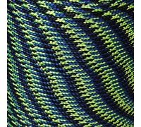 Army Military Paracord Reel 3mm Basha Tent Bivi Camping Guy Rope Para Cord (Black/Neon Green/Navy, 15ft)
