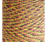 Army Military Paracord Reel 3mm Basha Tent Bivi Camping Guy Rope Para Cord (Black/Red/Yellow, 50ft)