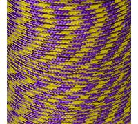 Army Military Paracord Reel 3mm Basha Tent Bivi Camping Guy Rope Para Cord (Purple Yellow, 50ft)