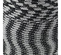 Army Military Paracord Reel 3mm Basha Tent Bivi Camping Guy Rope Para Cord (Silver/Black, 100ft)