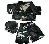 Army Outfit with Hat Teddy Bear Outfit (8")