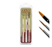 The Army Painter Wargamer Most Wanted Brush Set - Miniatures Paint Brush Set of 3 Miniature Paint Brushes - Insane Detail, Regiment, and Small Drybrush - Quality Detail Brush Set Handmade in Europe