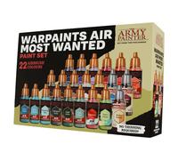 The Army Painter, Warpaints Air Most Wanted Paint Set, 22x18ml paints, 19 Acrylic Airbrush paints, incl. 2 Metallics, 1 Fluorescent, 1 Medium & 3 Speedpaints - for models and miniature painting