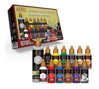The Army Painter, Warpaints Air Starter Set, 12 x 18ml Pre-thinned Acrylic Airbrush Paints, incl. 1 Metallic & 1 Grey 100ml Primer - Air brush Paint Kit for models and miniature painting