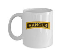 Army Ranger Coffee Mug - Ranger Tab - Black/White/11oz/15oz