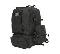 Army Rucksack Military Combat Daysack Backpack Tactical Molle Expedition Black 50L