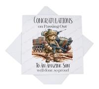 Army Soldier Passing Out Card, Congratulations Passing Out Card Combat Tank for Son