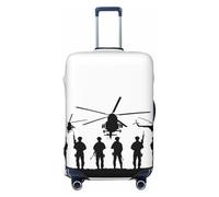 Army Soldiers With Sniper Rifle On Duty Travel Luggage Covers - Elasticity Suitcase Covers Protector for Luggage 18-32 Inch