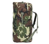 Army Style Camouflage Duffel Bag 85L Coated Oxford Fabric Travel Bag with Adjustable Straps and Carabiner Hook for Outdoor, Camping, Sports, Sailing and Holiday