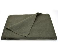 Army Surplus 75% Wool Military Blanket Dark Olive Green Throw Blanket - Heavy Duty, Warm, Soft, Durable, Perfect for Camping, Outdoor Activities, Survival, Hunting & Cold Weather Use - Fleece