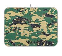 Army Teal Camouflage Reusable Dish mat 18x24 Rectangle Large Dishwasher Drying matt Decorative Home Decor Essentials
