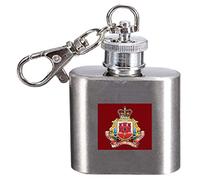 Army The Royal Gibraltar Regiment Hip Flask Keyring Engraved