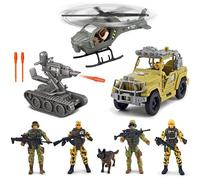 Army Toys for Boys Age 3-7,Military Set with Lights & Sounds, Army Men Soldiers Action Figures,Military Vehicle Car Toy,Great Gift for Kids