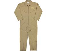 Army Universe Air Force Flight Suits, US Military Type Coveralls, Uniform Overalls/Jumpsuits for Work with Official Pin - Beige - X-Large