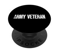 Army Veteran Military Style Mindset Typography Graphic PopSockets Adhesive PopGrip