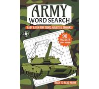 Army Word Search: 90 Fun Easy-to-Read Puzzles for Teens and Adults about Military Ranks, Equipment, Munitions, and More | 6 x 9 Inches, 105 Pages | ... Veterans, Soldier Recruits, and Puzzle Lovers