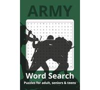 Army Word Search Puzzle Book: Word Search with Easy to Read Print About Army, Marine Corps, Air Force, Military | 6x9 Inches, 110 Pages, 50+ Puzzles, Gift for Vacation and Free Times