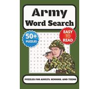 Army Word Search Puzzle Book: Word Searches with Easy to Read Print | 6x9 inches, 110 pages | 50+ Puzzles