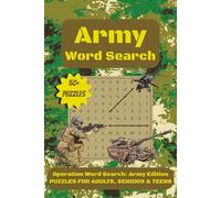 Army Word Search Puzzle Book: Word Searches with Easy to Read Print about Army, Military Operations, War and More│6x9 inches, 110 pages│50+ Puzzels ... Gift for Vacations, Holidays and Relaxing