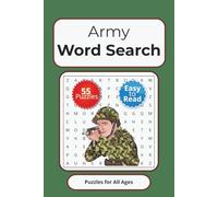 Army Word Search Puzzle Book: Word Searches with Easy-to-Read Print about Army, Navy, Air Force and More | 6x9 inches, 110 pages | 55 puzzles… Gifts for Vacations, Flights, Holidays, and Free Time